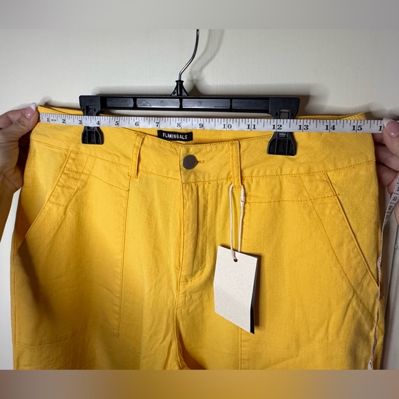 NWT - Women's Sunny Yellow Wide Leg Pants - Picture 5 of 7